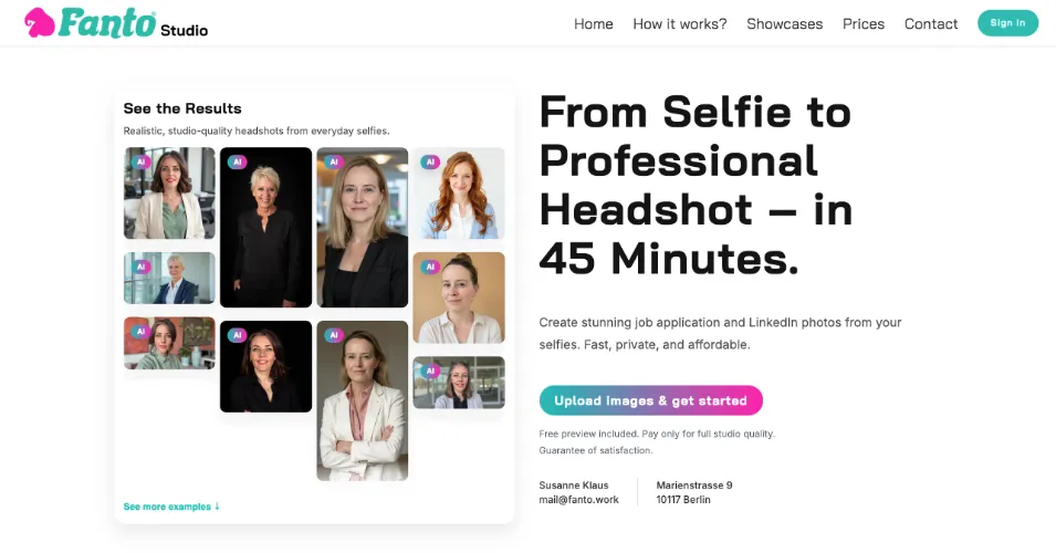 Screenshot von Fanto Studio